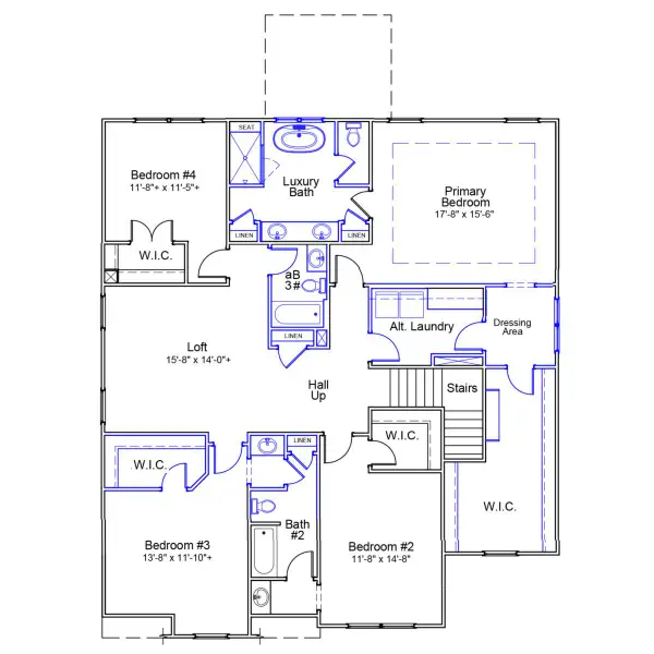 2D floor plan layout of this home in Grand Park, Leland, NC (Image 3). 2D floor plan layout of this home in Grand Park, Leland, NC (Image 3).