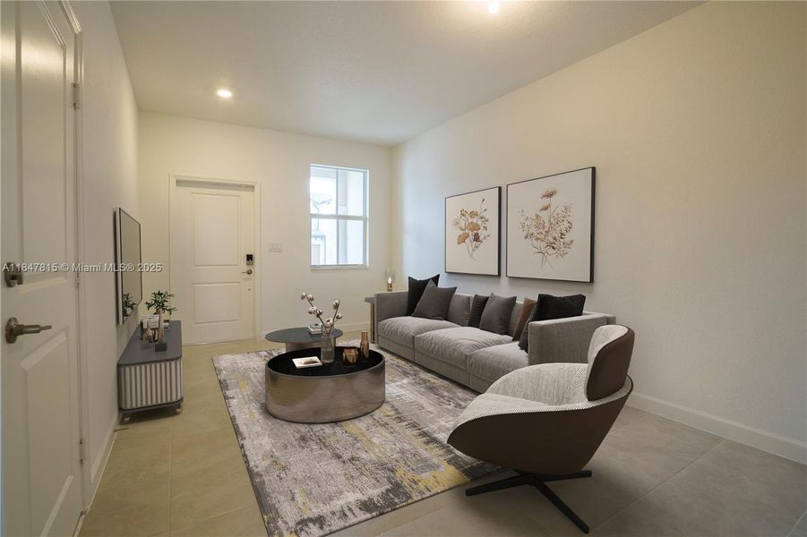 Furnished interior view inside a new home in , Miami (Image 14). Furnished interior view inside a new home in , Miami (Image 14).