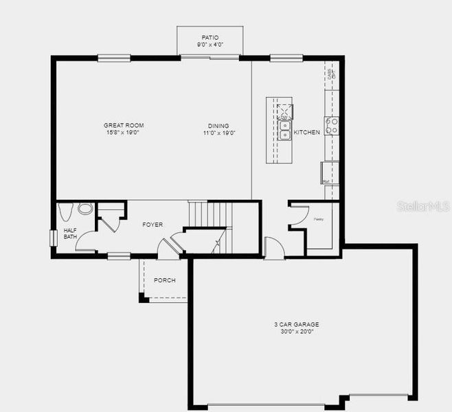 Structural options.  3 car garage and lanai.