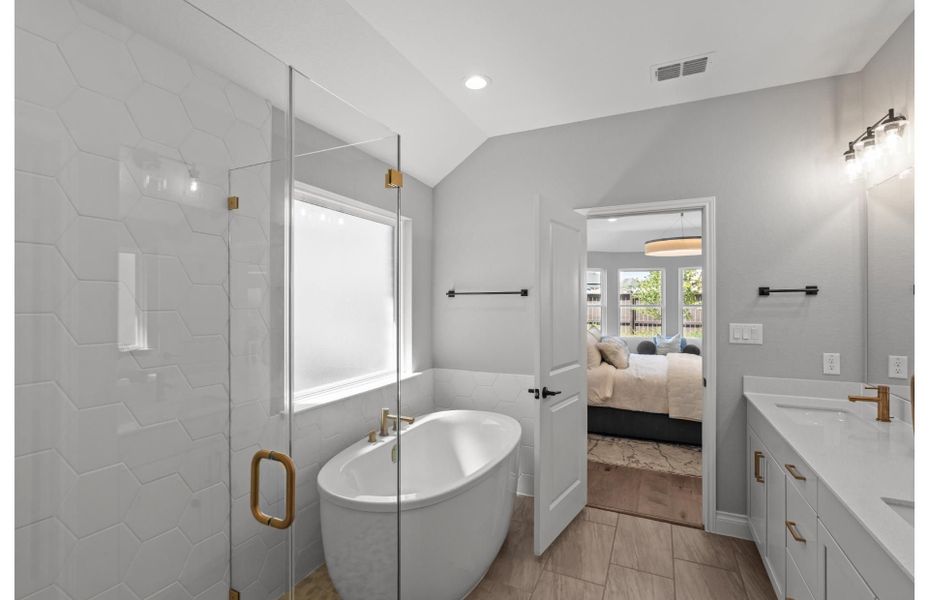 Representative furnished interior of a home built from the Arlington by Pulte Homes in Davis Ranch, San Antonio (Image 7).