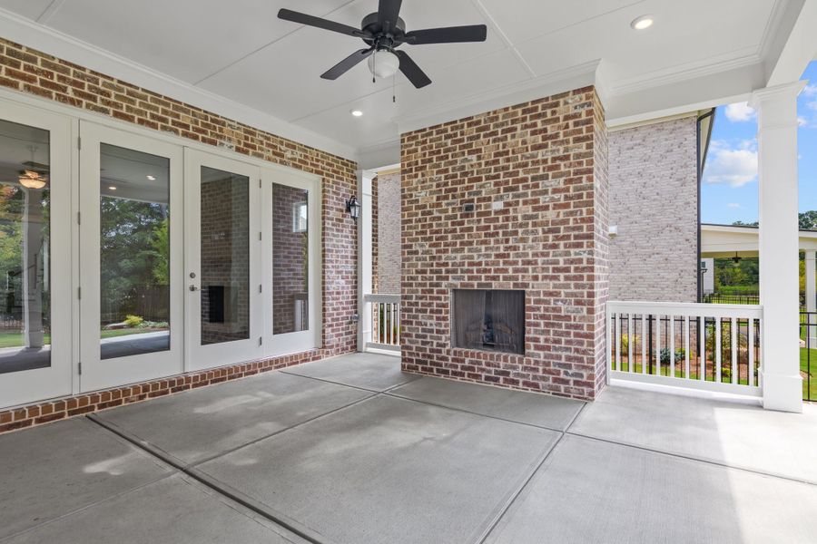Representative exterior details of a home built from the The Danville by The Providence Group in Bellwyn, Alpharetta (Image 4).