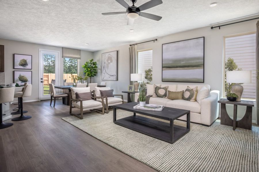 Representative furnished interior of a home built from the 1907 Modeled by KB Home in Madera Trails, New Caney (Image 5).