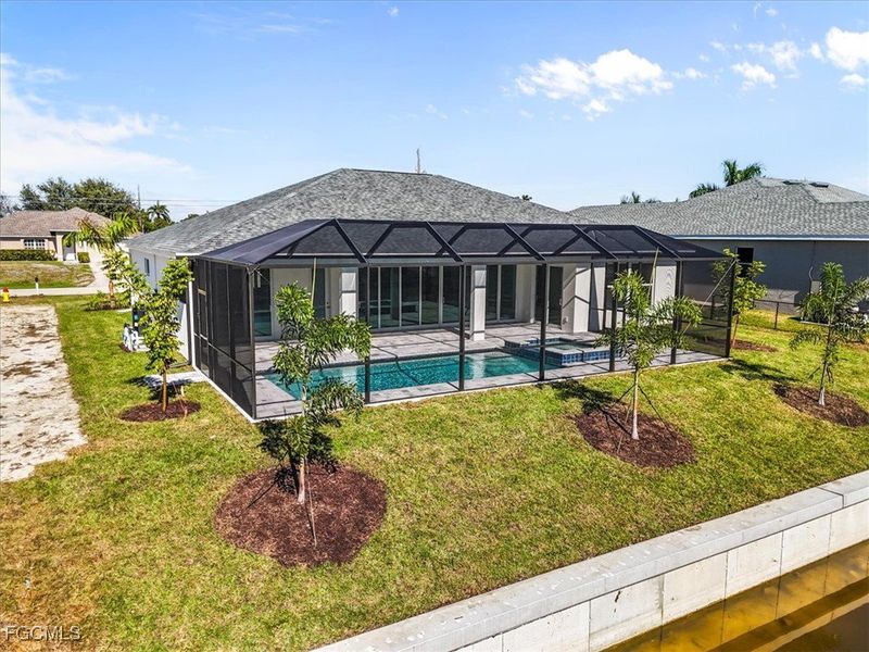 Exterior details and patio area of a home in Cape Coral, Cape Coral (Image 29).