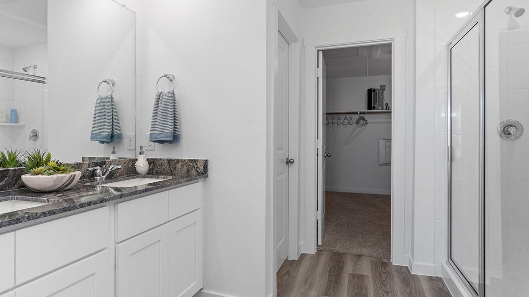 Furnished interior view inside a new home in Watermark, Alvin (Image 2).