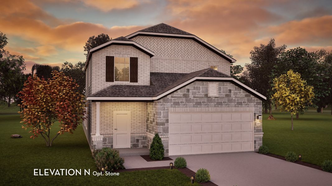 Representative exterior photo of a completed home built from the Hickory by CastleRock Communities in Colony at Pinehurst, Pinehurst, TX (Image 21).