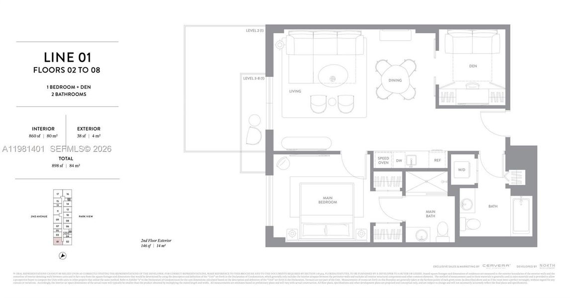 2D floor plan layout of this home in , Miami, FL (Image 5).