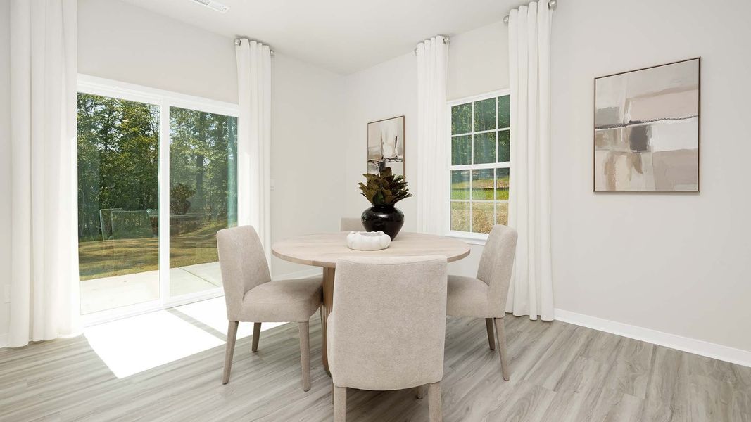Furnished interior view inside a new home in Tap Root Farms, Fletcher (Image 5).