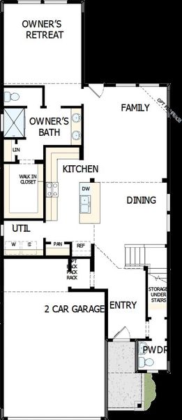 2D floor plan layout of this home in Nexus – Park Collection, Gallatin, TN (Image 2).