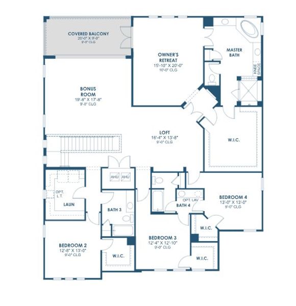 2D floor plan layout of this home in Two Rivers, Zephyrhills, FL (Image 3).