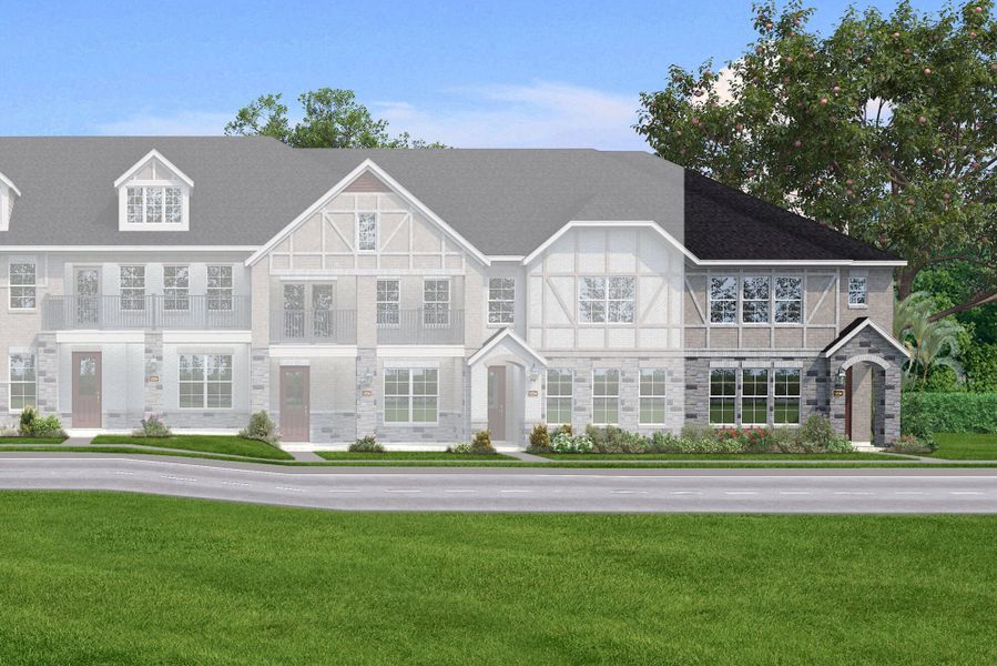 Representative exterior photo of a completed home built from the Bridgeport by Mattamy Homes in Bayside, Rowlett, TX (Image 13).