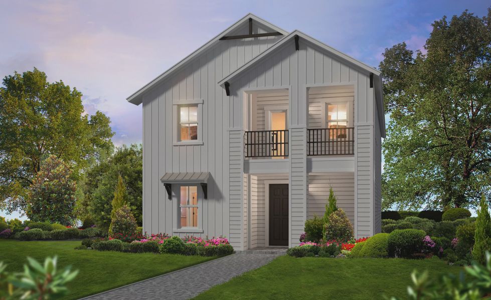 Representative exterior photo of a completed home built from the Azalea by ICI Homes in Persimmon Park, Wesley Chapel, FL (Image 6). Representative exterior photo of a completed home built from the Azalea by ICI Homes in Persimmon Park, Wesley Chapel, FL (Image 6).