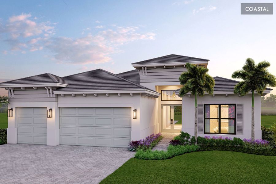 Representative exterior photo of a completed home built from the Adonis by GL Homes in Apex at Avenir, Palm Beach Gardens, FL (Image 2). Representative exterior photo of a completed home built from the Adonis by GL Homes in Apex at Avenir, Palm Beach Gardens, FL (Image 2).