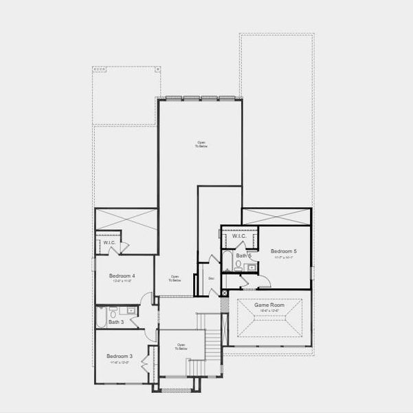 Second Floor Plan - Additional highlights include: bay window in the primary bedroom, stand-alone tub with a separate shower, and 36" wide contemporary mahogany front door