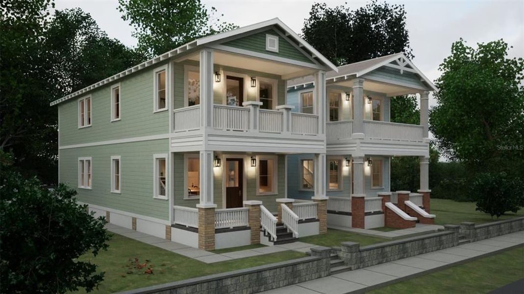 Front exterior of a new home in , Tampa, FL, highlighting curb appeal (Image 2). Front exterior of a new home in , Tampa, FL, highlighting curb appeal (Image 2).