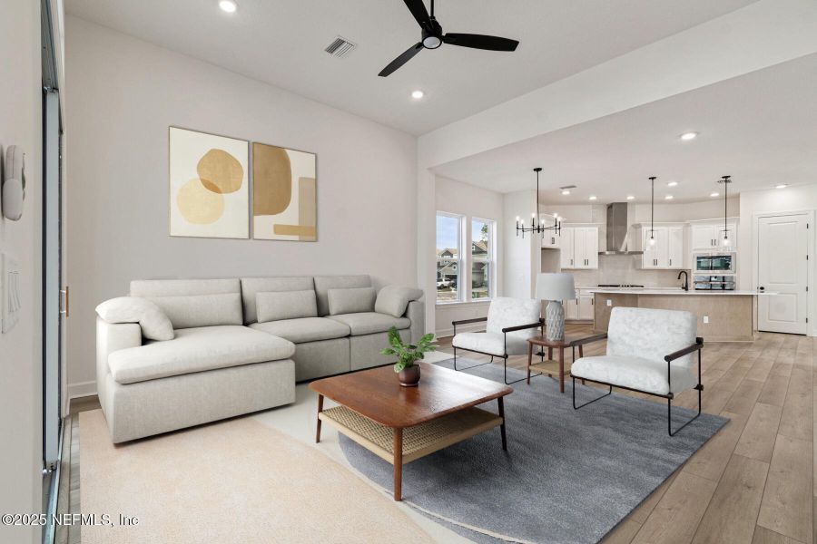 Furnished interior view inside a new home in Crosswinds 40’, Ponte Vedra (Image 10).