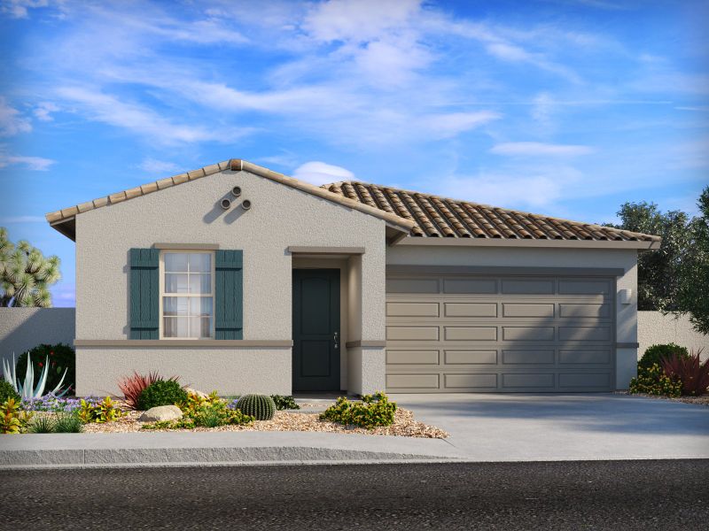 Representative exterior photo of a completed home built from the Topaz by Meritage Homes in Mandarina - Premier Series, Marana, AZ (Image 19).