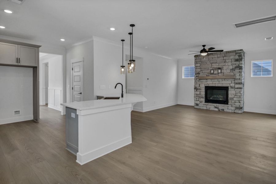 Furnished interior view inside a new home in Clubside Reserve at Summerlake, Lexington (Image 10).