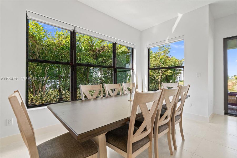 Huge open floorplan with kitchen, living