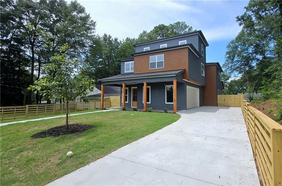 Front exterior of a new home in , Atlanta, GA, highlighting curb appeal (Image 2). Front exterior of a new home in , Atlanta, GA, highlighting curb appeal (Image 2).