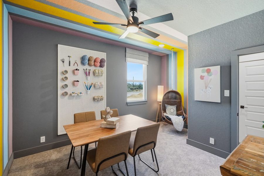 Furnished interior view inside a new home in Prominence, San Antonio (Image 54).