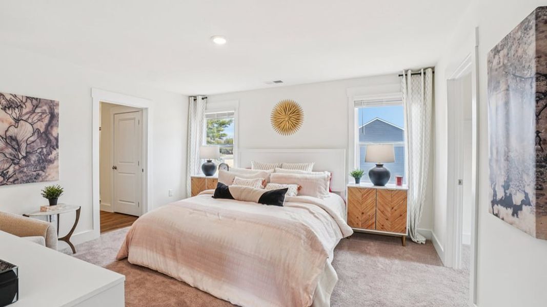 Furnished interior view inside a new home in The Hideaway at Fox Meadows, Bluff City (Image 26).