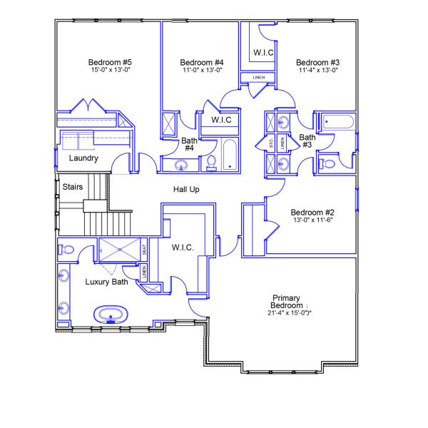 2D floor plan layout of this home in Hanes Lake, Winston-Salem, NC (Image 3).