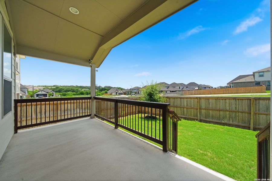 Exterior details and patio area of a home in Ladera, San Antonio (Image 19).
