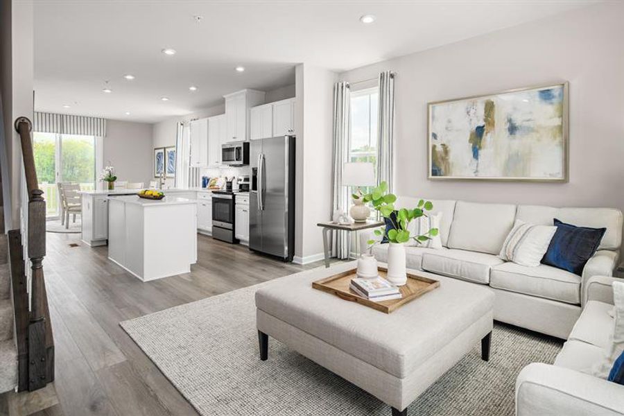 Representative furnished interior of a home built from the Traditional Clarendon by Ryan Homes in Northerly, Charlotte (Image 13).