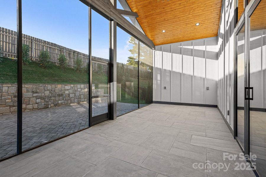 Exterior details and patio area of a home in , Arden (Image 3).