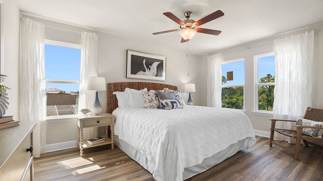 Furnished interior view inside a new home in Caballeros Estates Townhomes at Hombre, Panama City Beach (Image 16). Furnished interior view inside a new home in Caballeros Estates Townhomes at Hombre, Panama City Beach (Image 16).