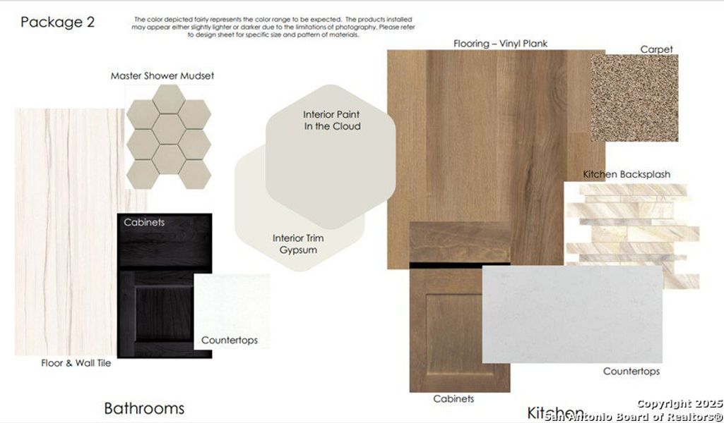 Sample of building materials used in homes in The Crossvine, Schertz (Image 3).