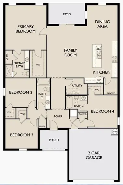 2D floor plan layout of this home in Silverton, Dacula, GA (Image 2). 2D floor plan layout of this home in Silverton, Dacula, GA (Image 2).