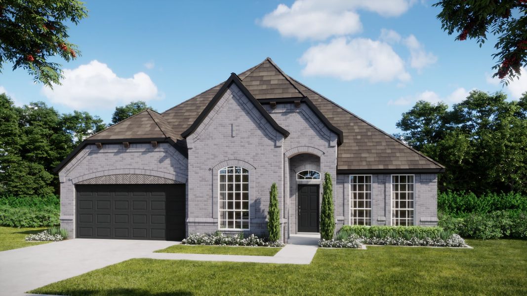 Representative exterior photo of a completed home built from the Concept 2622 by Risewell Homes in Abe's Landing, Granbury, TX (Image 5). Representative exterior photo of a completed home built from the Concept 2622 by Risewell Homes in Abe's Landing, Granbury, TX (Image 5).