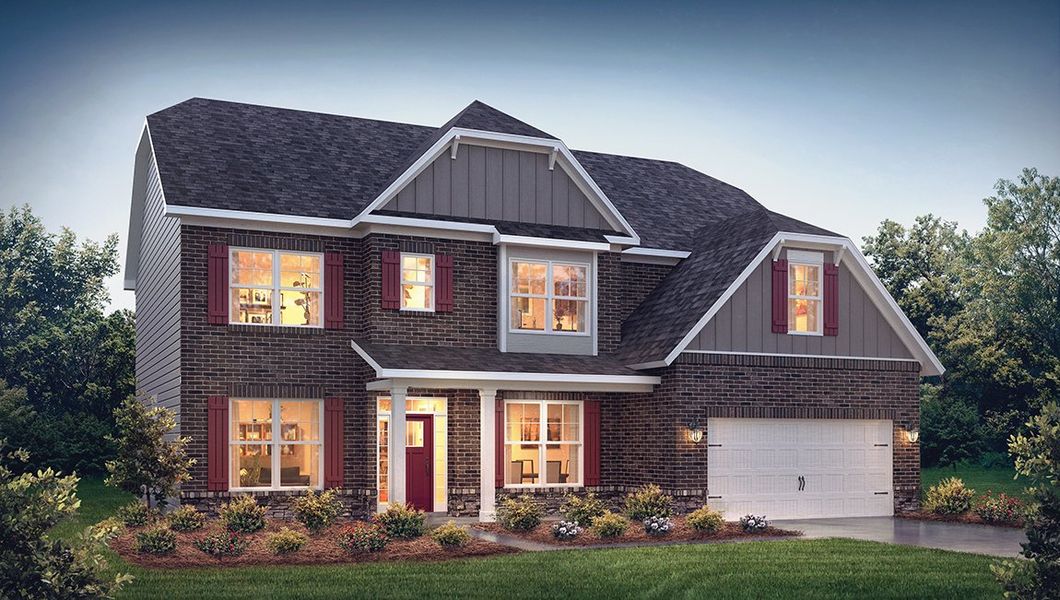 Representative exterior photo of a completed home built from the Washington by D.R. Horton in Sanctuary at Southgate, Indian Trail, NC (Image 22).