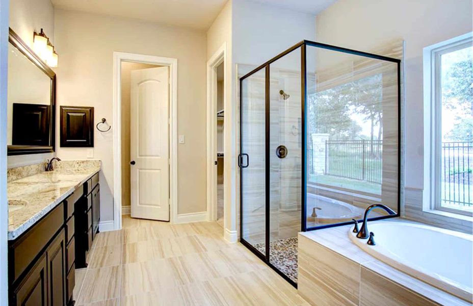 Representative furnished interior of a home built from the 4198 by Ravenna Homes in The Woodlands Hills 65′, Willis (Image 8).