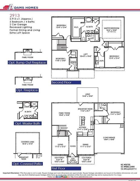 2D floor plan layout of this home in Northlake, Statesville, NC (Image 2).