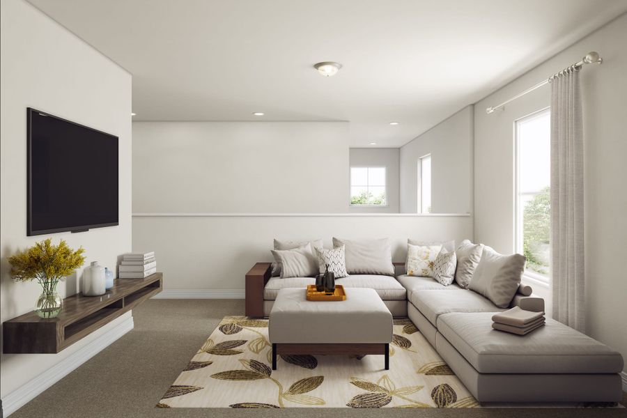 Furnished interior view inside a new home in Mason Woods, Cypress (Image 9). Furnished interior view inside a new home in Mason Woods, Cypress (Image 9).