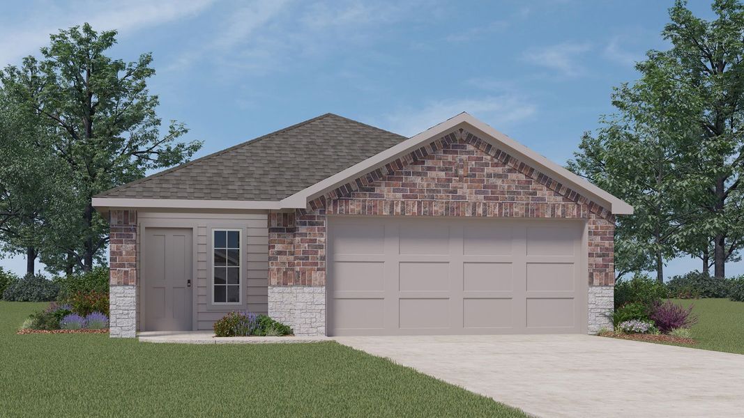 Representative exterior photo of a completed home built from the Caroline by D.R. Horton in Emberly, Beasley, TX (Image 2).