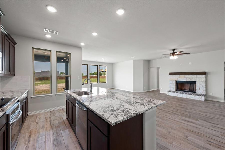 Furnished interior view inside a new home in Nash Estates, Tom Bean (Image 7).