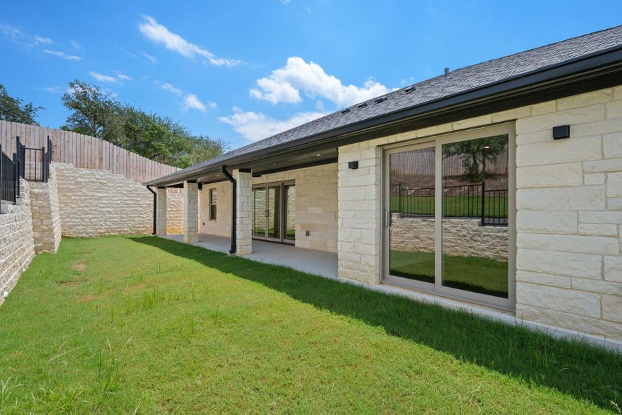 Exterior details and patio area of a home in , Burnet (Image 28).