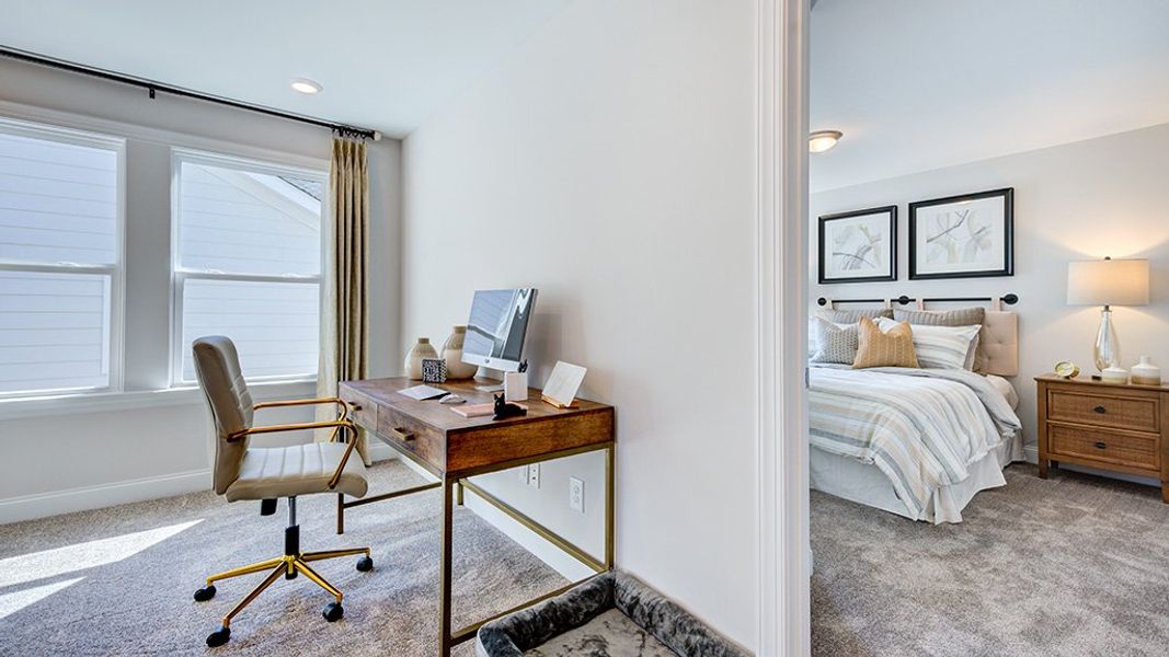 Furnished interior view inside a new home in Hidden Creek, Cary (Image 12).
