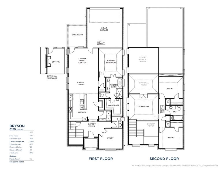2D floor plan layout of this home in Cottages of Celina, Celina, TX (Image 2). 2D floor plan layout of this home in Cottages of Celina, Celina, TX (Image 2).