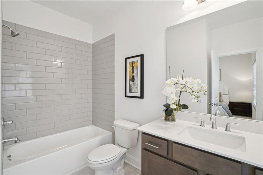 Furnished interior view inside a new home in Palisades Townhomes, Cumming (Image 17).