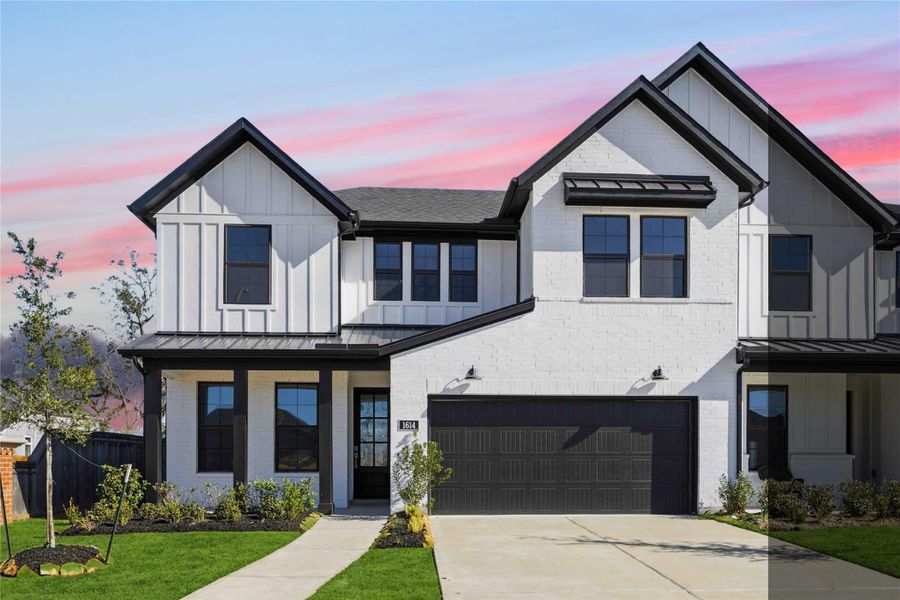 Front exterior of a new home in Sienna, Missouri City, TX, highlighting curb appeal (Image 1). Front exterior of a new home in Sienna, Missouri City, TX, highlighting curb appeal (Image 1).