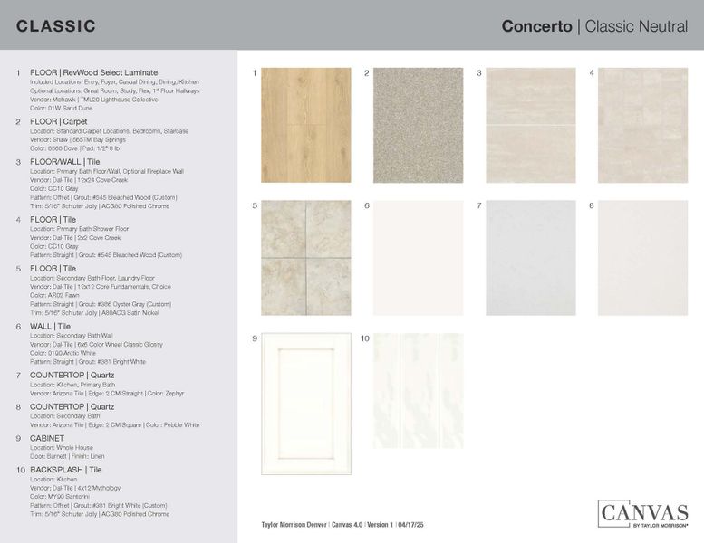 Sample of building materials used in homes in Macanta, Castle Rock (Image 33).