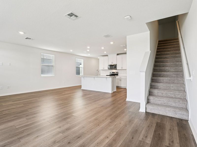 Spacious, unfurnished interior of a new home in The Meadow at Crossprairie Townes, St. Cloud (Image 10). Spacious, unfurnished interior of a new home in The Meadow at Crossprairie Townes, St. Cloud (Image 10).