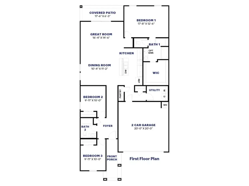 2D floor plan layout of this home in Remington, Buckeye, AZ (Image 4). 2D floor plan layout of this home in Remington, Buckeye, AZ (Image 4).