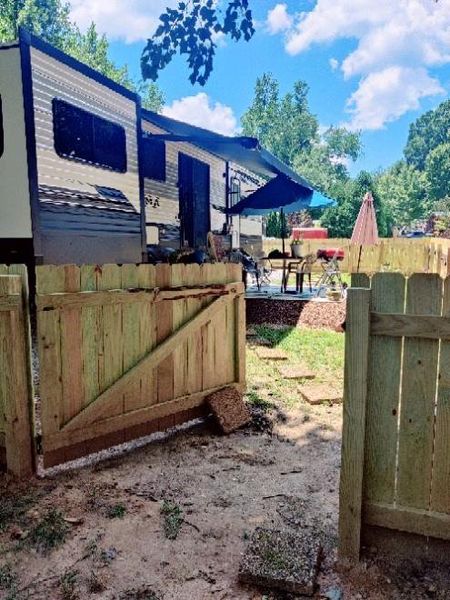 Exterior details and patio area of a home in , Cleveland (Image 2). Exterior details and patio area of a home in , Cleveland (Image 2).