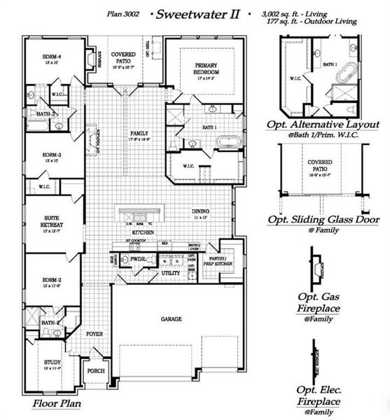 2D floor plan layout of this home in Trinity Falls, McKinney, TX (Image 4).