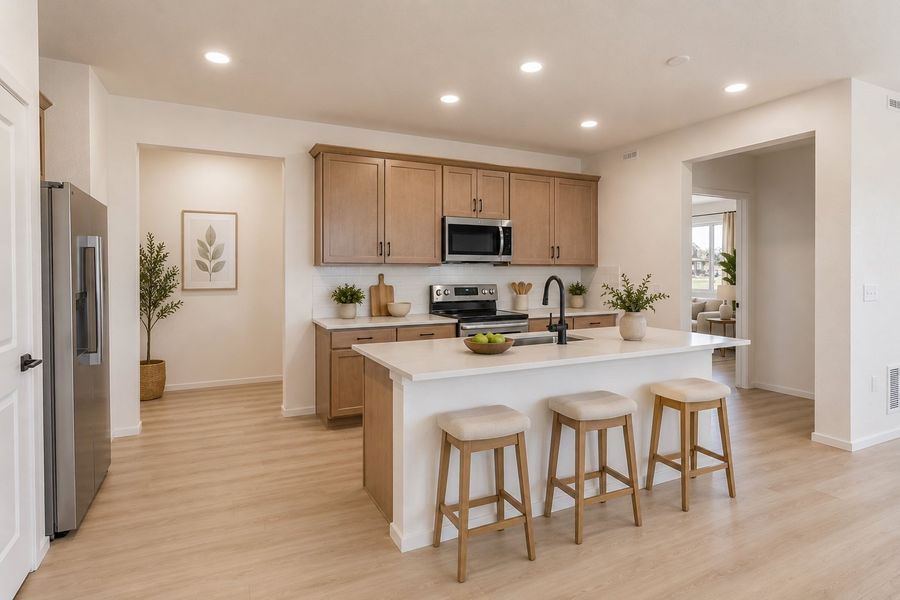 Furnished interior view inside a new home in Bloom, Fort Collins (Image 6). Furnished interior view inside a new home in Bloom, Fort Collins (Image 6).